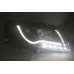 AUDI A6 04-07 Black Projector Head Lamp w Bar & LED AUDI A6 04-07 Black Projector Head Lamp w Bar & LED